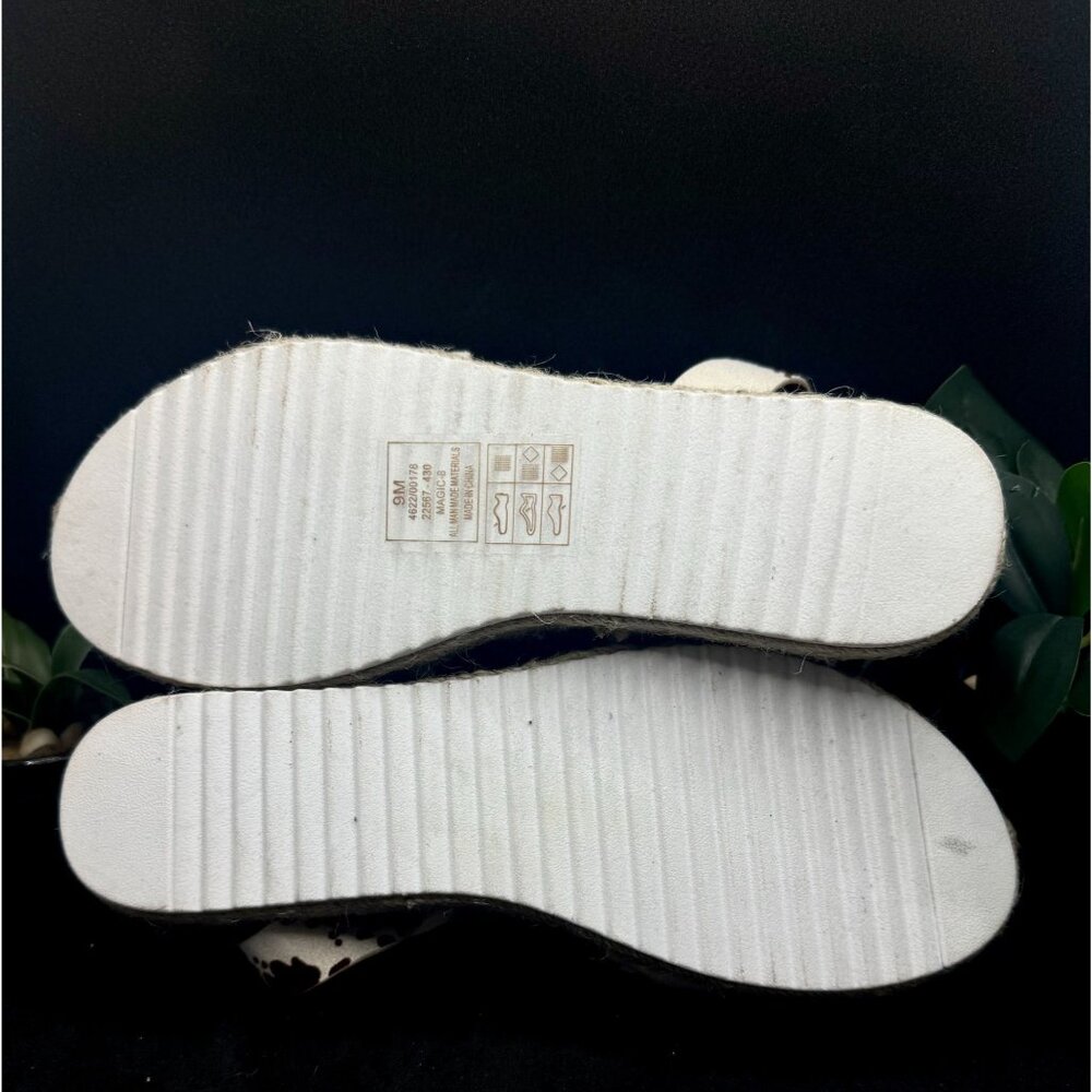 Pierre DumasWomen's Cow Print Ankle Strap Espadrille Sandals - Picture 12 of 12